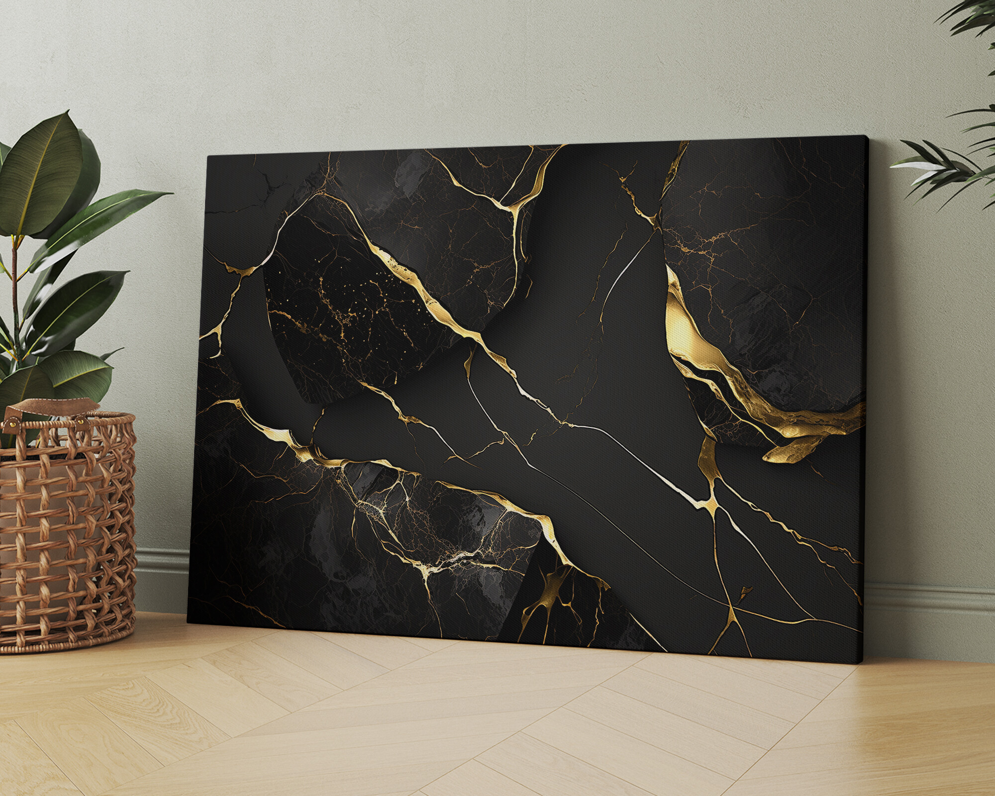 Tablou Canvas Marmura Black&Gold