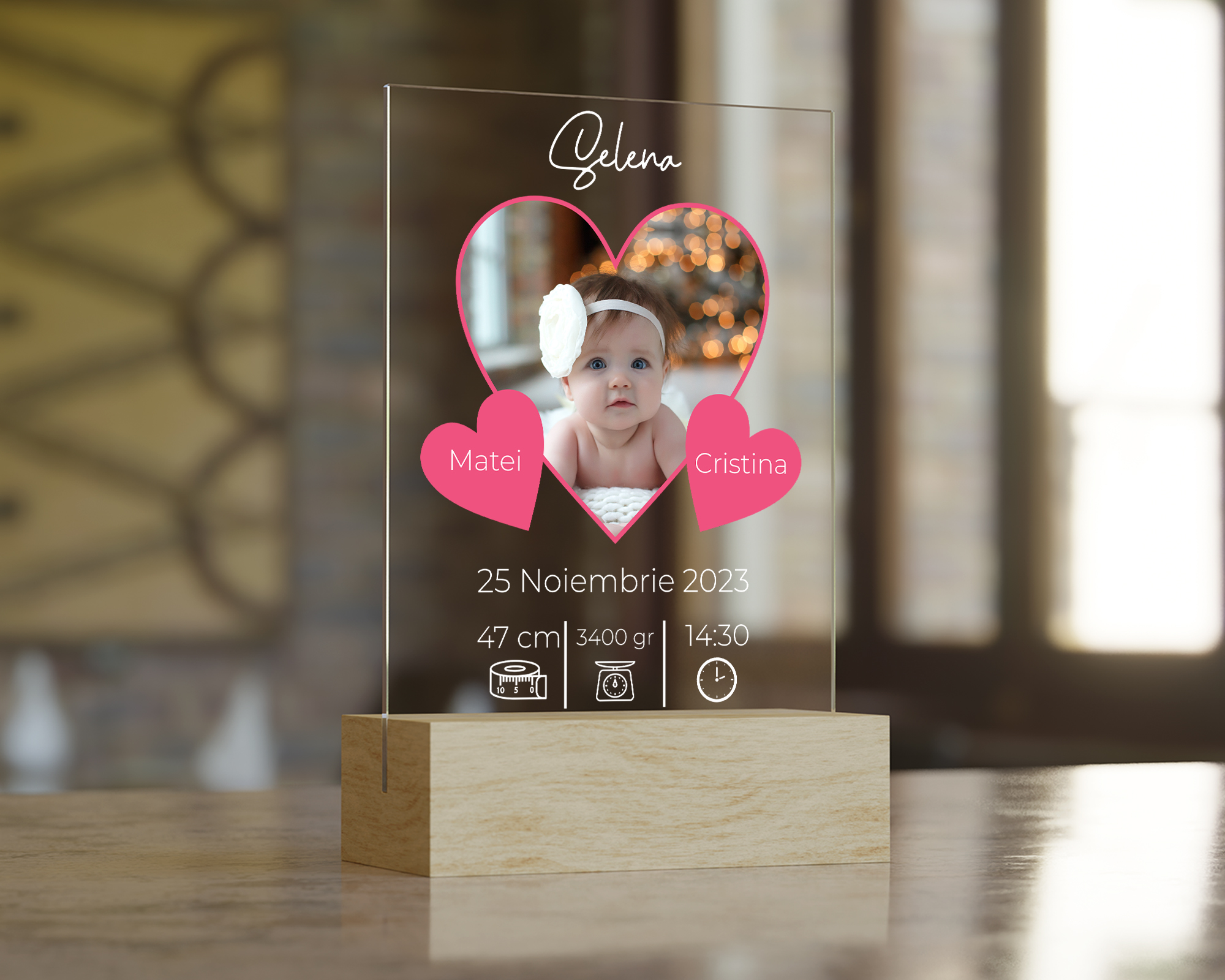 Tablou Personalizat pentru Nou Nascuti/Bebe Fetita