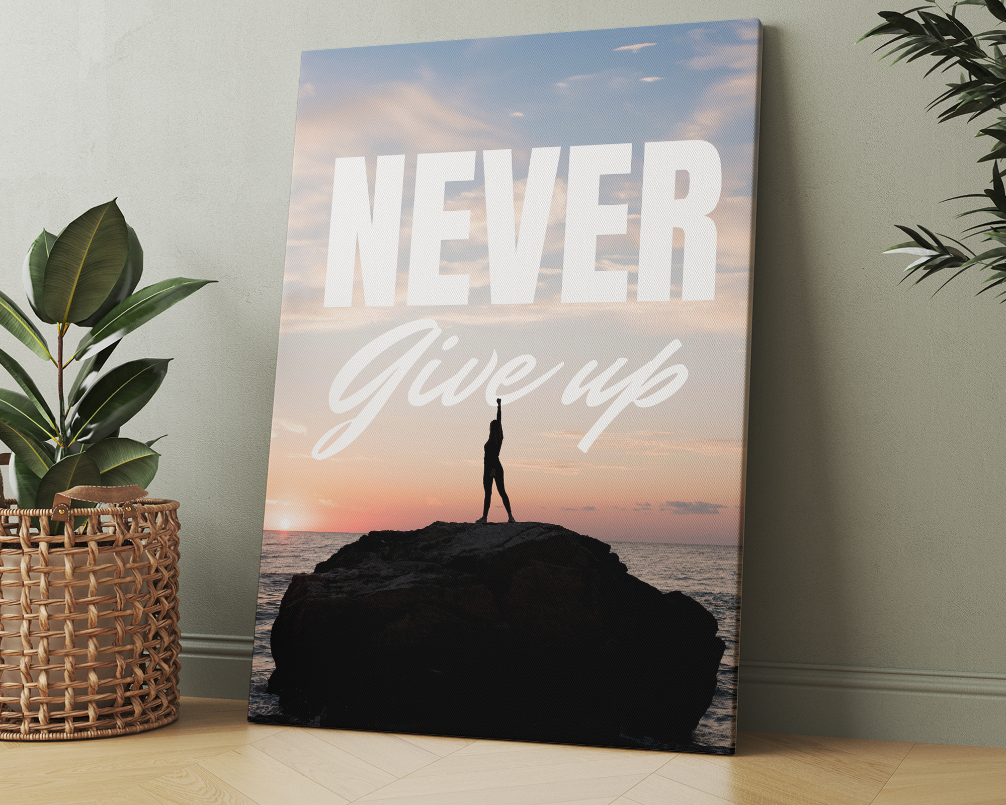Tablou Canvas Never Give Up Top